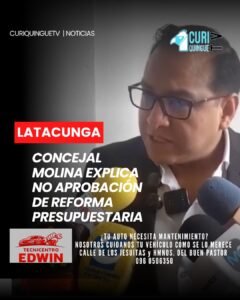 La concejal del Municipio de Latacunga, Cristina Molina, hizo referencia al porqué no se aprobó la reforma presupuestaria.