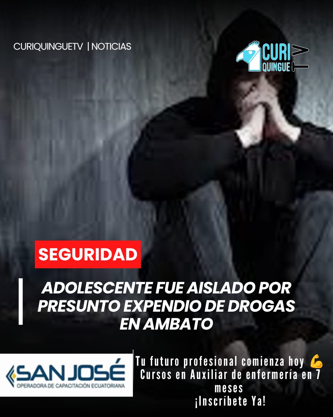 Un adolescente fue aislado en la ciudad de Ambato por su presunta participación en el delito de expendio de sustancias sujetas a fiscalización. Durante el procedimiento, las autoridades encontraron varias dosis que, según las primeras investigaciones, estaban destinadas para su comercialización.