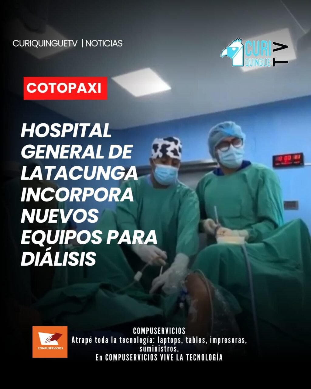 El Hospital General de Latacunga recibió nuevos equipos tecnológicos destinados a mejorar la atención de pacientes que requieren tratamiento de diálisis. Además, las cirugías urológicas continúan disponibles para la ciudadanía, fortaleciendo la atención especializada en esta casa de salud.