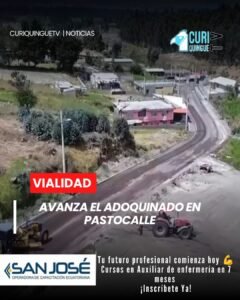La Prefectura de Cotopaxi continúa con los trabajos de adoquinado de más de un kilómetro en el barrio El Progreso, parroquia Pastocalle