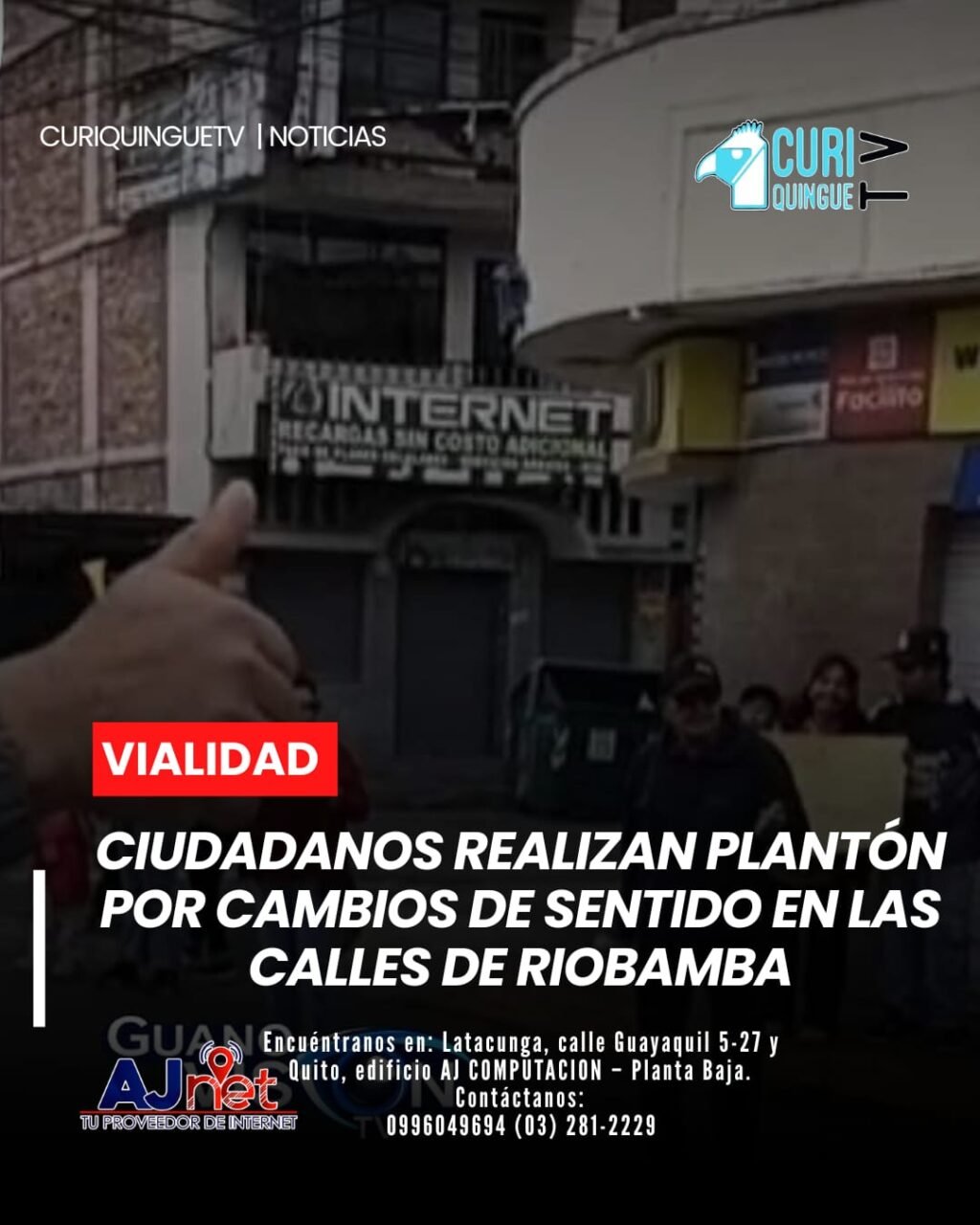 Decenas de ciudadanos participaron la mañana del domingo en un plantón pacífico desarrollado en el centro de Riobamba, donde expresaron su inconformidad con el reciente cambio de sentido en varias calles de la ciudad.