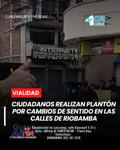 Decenas de ciudadanos participaron la mañana del domingo en un plantón pacífico desarrollado en el centro de Riobamba, donde expresaron su inconformidad con el reciente cambio de sentido en varias calles de la ciudad.