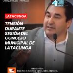 Luego de que el alcalde Fabricio Tinajero dispusiera la suspensión momentánea de la jornada.