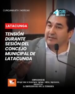 Luego de que el alcalde Fabricio Tinajero dispusiera la suspensión momentánea de la jornada.