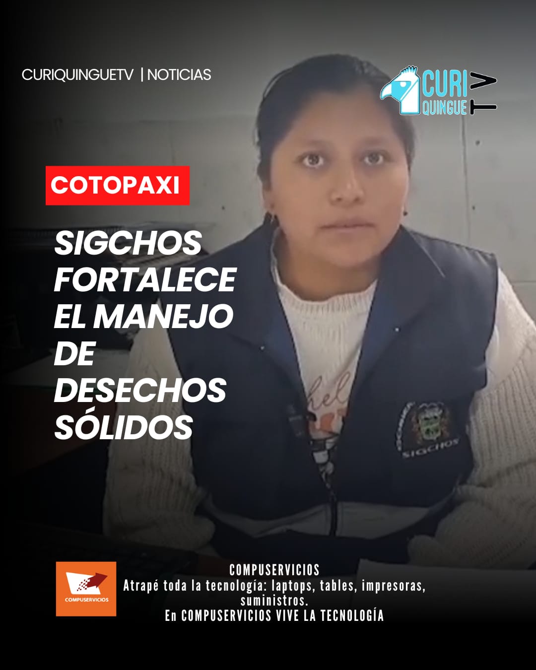 Informó sobre las acciones que se ejecutan para mejorar el manejo de los desechos sólidos en el cantón.