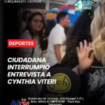 Un momento de tensión se registró durante una entrevista a la precandidata a la Alcaldía de Guayaquil por Acción Democrática Nacional, Cynthia Viteri. Una ciudadana interrumpió la conversación para expresar su inconformidad por el presunto desabastecimiento de hospitales públicos.