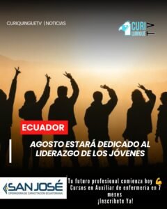El Ministerio de Trabajo y Desarrollo Humano presentó en Tungurahua la agenda "Juventudes que Construyen el Ecuador", una iniciativa que busca fomentar el liderazgo y la participación activa de los jóvenes durante todo el mes de agosto.