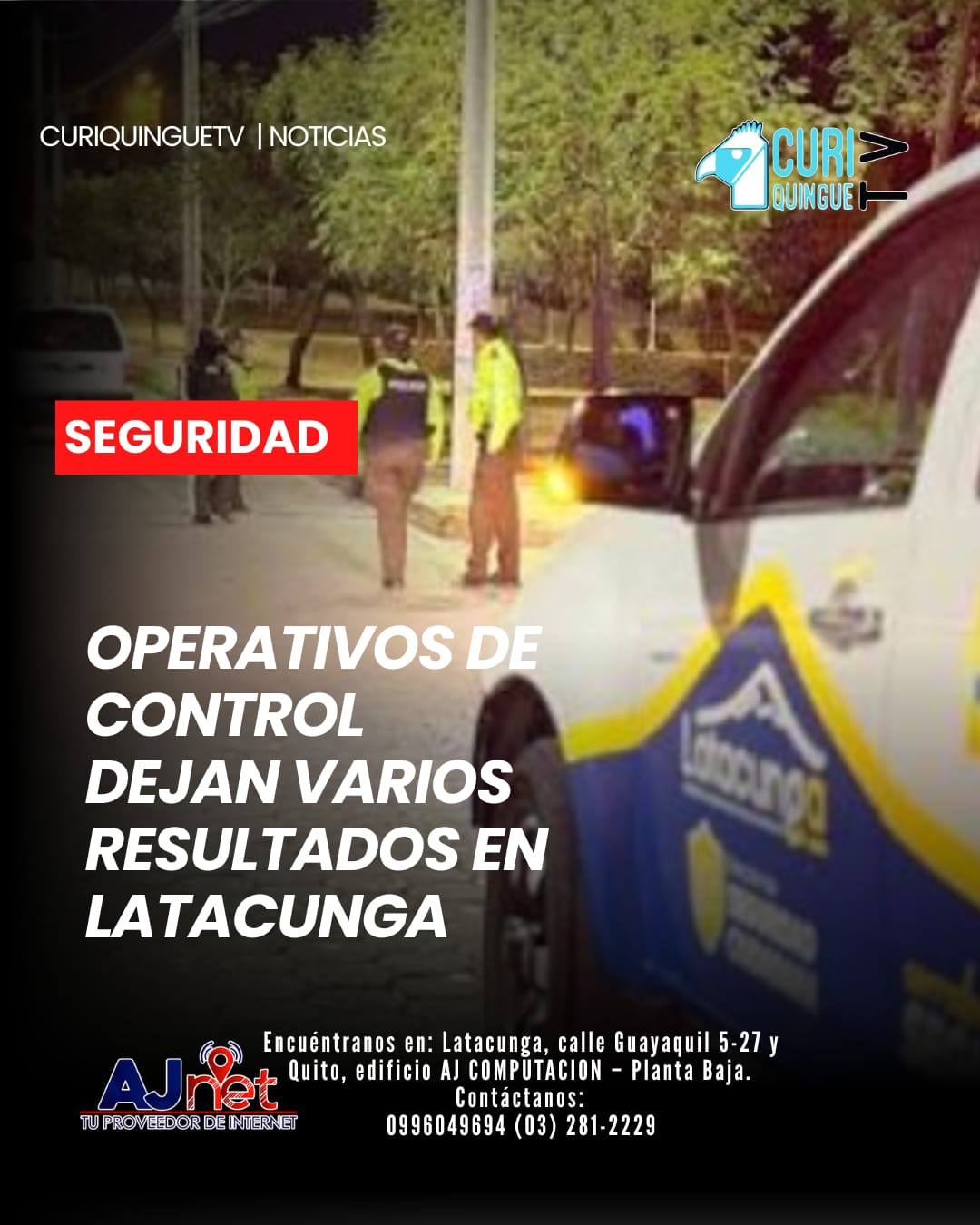 La Jefatura Política de Latacunga, junto a las entidades competentes, desarrolló operativos de control en distintos sectores del cantón durante el fin de semana.
