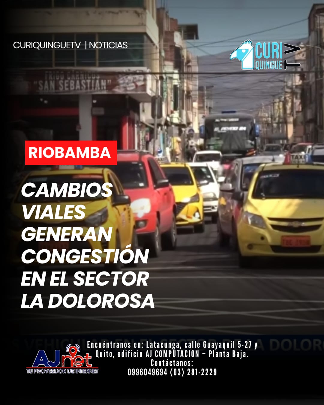 Los recientes cambios en los ejes viales implementados en el sector La Dolorosa, en Riobamba, han provocado congestión vehicular y molestias entre quienes transitan por la zona.