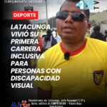 Con el respaldo de varias instituciones se desarrolló en Latacunga la primera edición de una carrera inclusiva dirigida a personas con discapacidad visual.