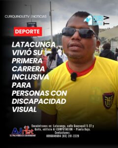 Con el respaldo de varias instituciones se desarrolló en Latacunga la primera edición de una carrera inclusiva dirigida a personas con discapacidad visual.