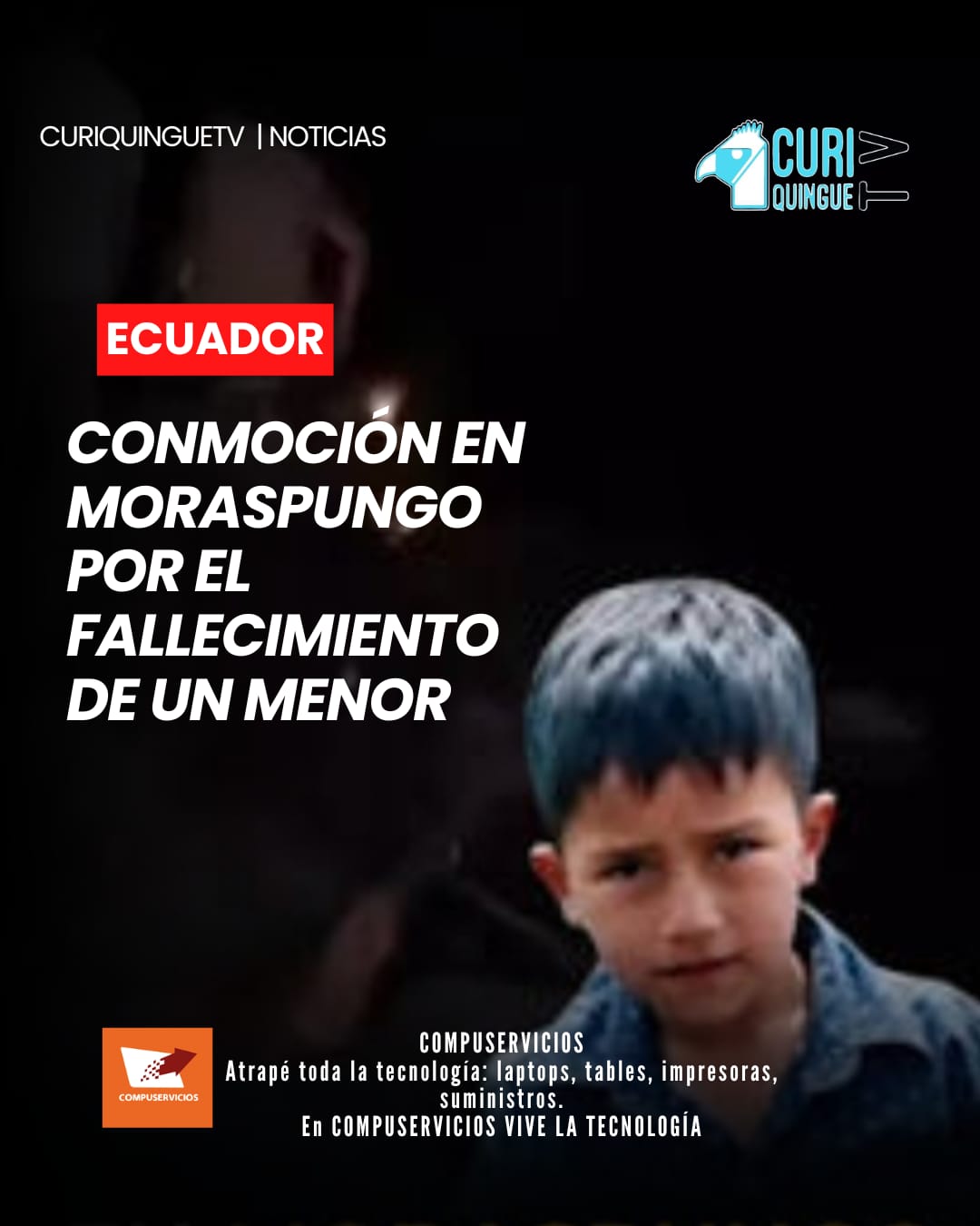 La comunidad de Moraspungo se encuentra consternada luego de que el menor Mayco, reportado como desaparecido días atrás, fuera encontrado sin vida.