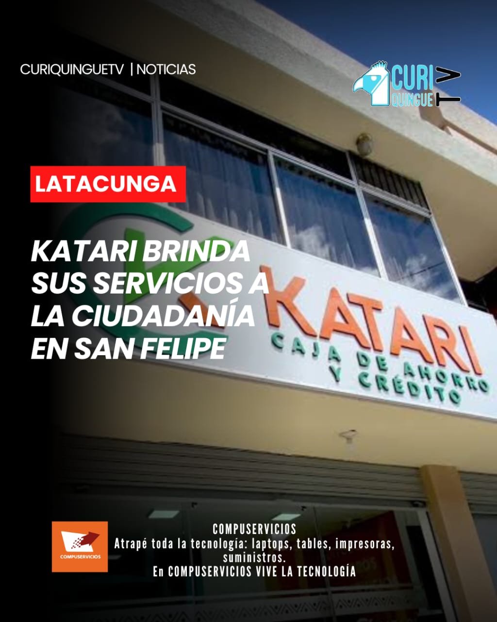 📍 En el barrio San Felipe, de la parroquia Eloy Alfaro, se encuentra al servicio de la ciudadanía Katari Institución Financiera, entidad que ofrece diferentes servicios financieros y no financieros.
