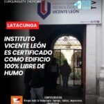 🏫 Delegados de la Dirección de Salud de Cotopaxi visitaron a las autoridades del Instituto Superior Tecnológico Vicente León para realizar la entrega de la certificación que reconoce a la institución como un edificio 100% libre de humo de cigarrillo.