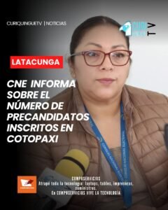📋 A través de la responsable de la Unidad Provincial de Participación Política del Consejo Nacional Electoral en Cotopaxi, se conoció información relacionada con el número de precandidatos inscritos hasta la presente fecha.