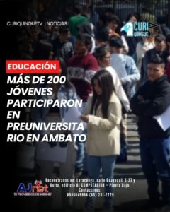 Más de 200 jóvenes de Tungurahua participaron en un programa preuniversitario impulsado por la Biblioteca de la Ciudad y Provincia.