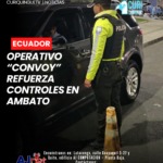 La Policía Nacional ejecutó el operativo denominado “Convoy” en distintos sectores de Ambato, como parte de las acciones destinadas a fortalecer la seguridad ciudadana.