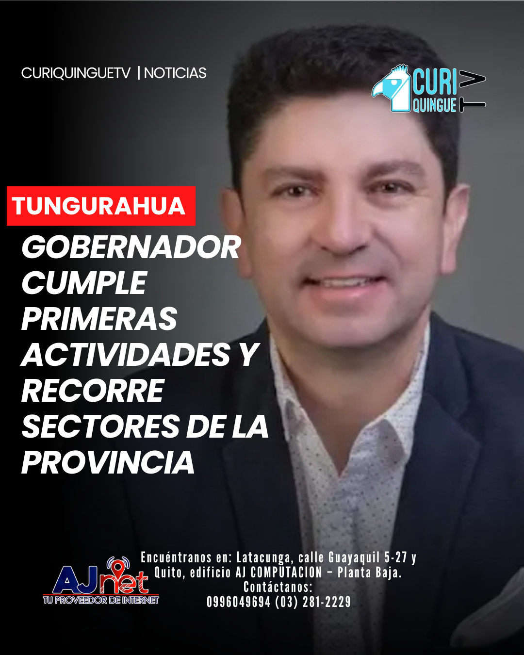 Gobernador cumple primeras actividades y recorre sectores de la provincia