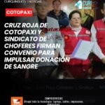 La Cruz Roja de Cotopaxi y el Sindicato de Choferes Profesionales de Cotopaxi realizaron la firma de un convenio con el objetivo de fortalecer el proyecto de donación voluntaria de sangre. La iniciativa busca promover la participación ciudadana y contribuir al abastecimiento de sangre para quienes requieren transfusiones.