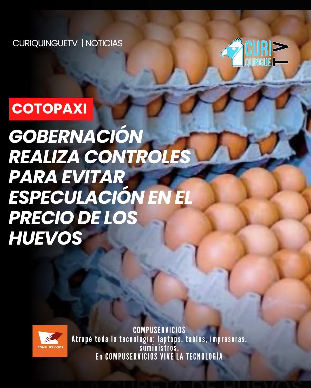El gobernador de Cotopaxi se refirió a los operativos de control que se realizan en la provincia con la finalidad de evitar la especulación en el precio de la cubeta de huevos. Las autoridades buscan verificar los precios y prevenir posibles incrementos injustificados.