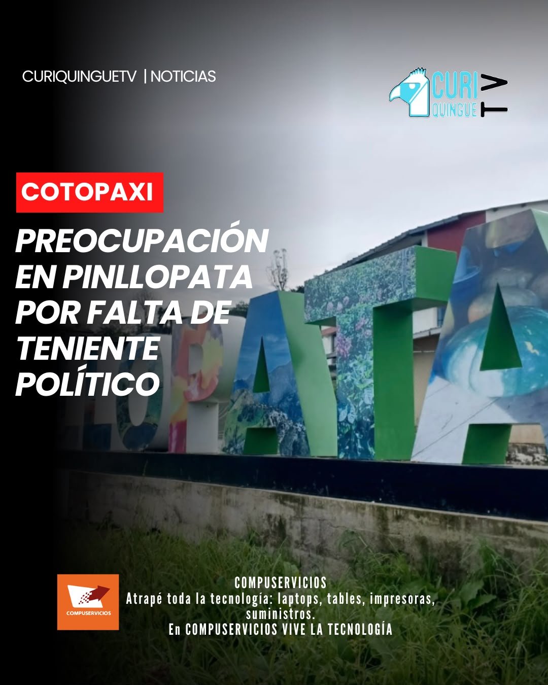 El presidente del Gobierno Parroquial de Pinllopata expresó su preocupación debido a que actualmente la parroquia no cuenta con un teniente político. Esto ocurre luego de la salida de la funcionaria que ocupaba este cargo, quien actualmente cumple labores como comunicadora social en la Gobernación de Cotopaxi.