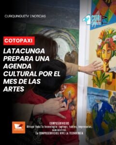 El director de Cultura del Municipio de Latacunga dio a conocer detalles de los eventos que se desarrollarán a finales de agosto como parte del denominado Mes de las Artes. La programación contempla diversas actividades culturales y artísticas que buscan promover la participación de la ciudadanía y fortalecer los espacios de expresión cultural en el cantón.