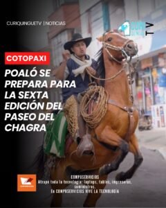 Con motivo de las festividades en honor al patrono de la parroquia Poaló, se prepara una variada agenda de actividades para la ciudadanía. Entre los eventos destacados consta la sexta edición del Paseo del Chagra, una celebración que busca mantener vigentes las tradiciones y expresiones culturales propias de esta localidad.