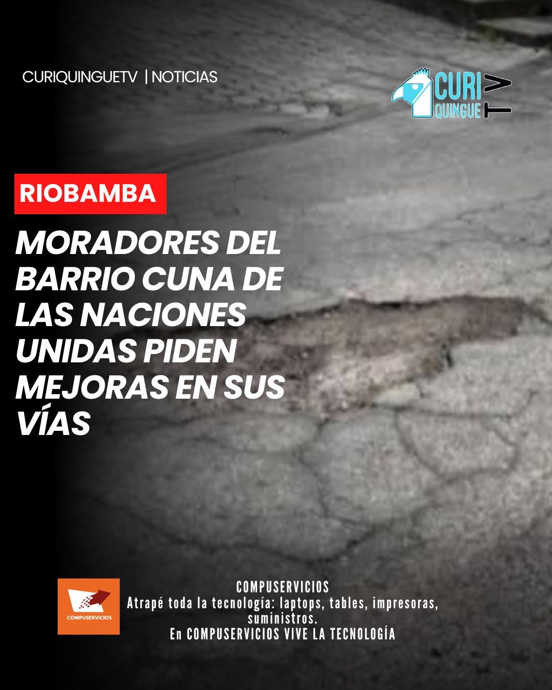 Moradores del barrio Cuna de las Naciones Unidas, en la ciudad de Riobamba, solicitan a las autoridades municipales atender el estado de las vías del sector. Los habitantes esperan que se ejecuten trabajos de mejoramiento que permitan contar con calles en mejores condiciones y facilitar la movilidad de quienes viven en esta zona.