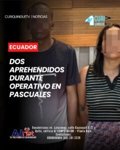 En el sector de Pascuales, provincia del Guayas, la Fuerza de Tarea Conjunta Guayas ejecutó un operativo que permitió la aprehensión de Hugo Andrés M., señalado como presunto colaborador del GDO Los Choneros, y Alfonso Aquilino.