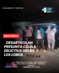 Una presunta célula del grupo de delincuencia organizada Los Lobos fue desarticulada durante un operativo ejecutado por las Fuerzas Armadas.