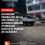 La prefecta de Cotopaxi dio detalles de los trabajos que se desarrollan en este tramo vial. Como parte de las labores, se realiza el cambio de la tubería del sistema de alcantarillado, con el apoyo y contingente de los moradores del sector. Las obras buscan mejorar la infraestructura y las condiciones de movilidad en esta zona.