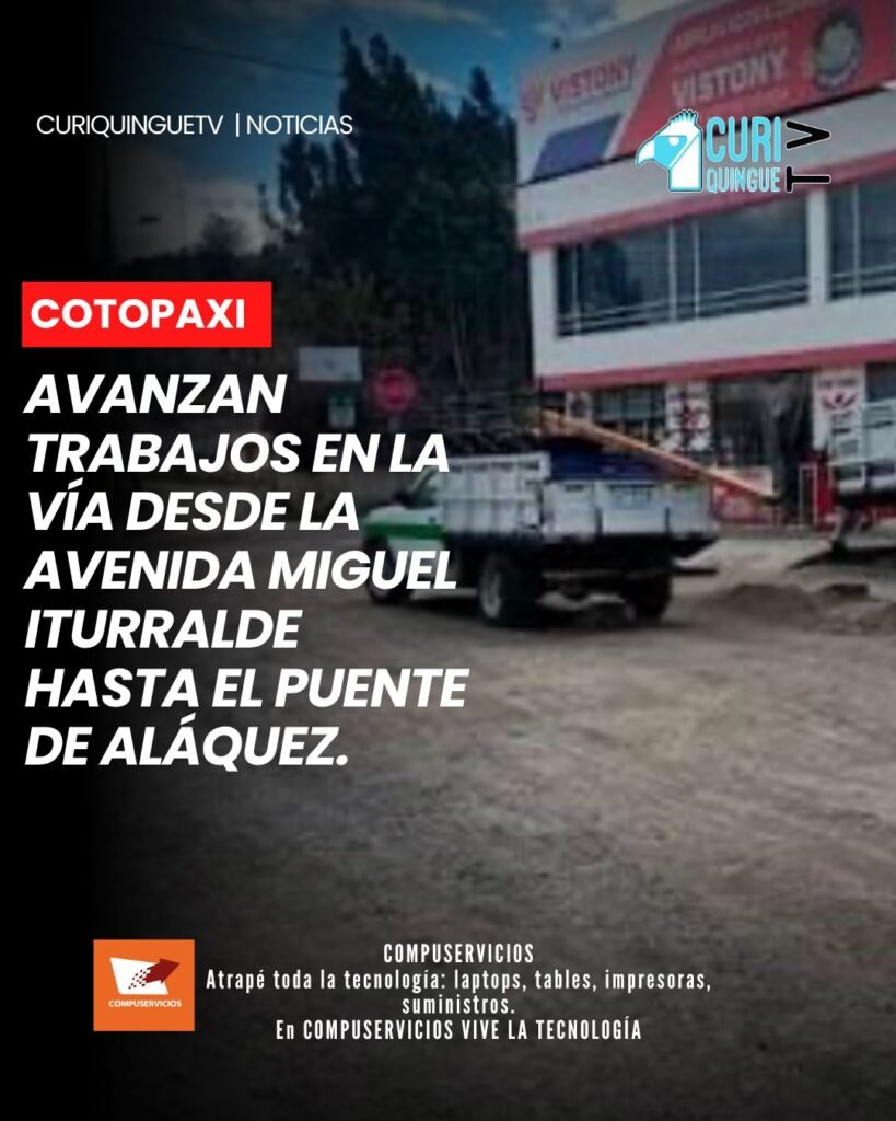 La prefecta de Cotopaxi dio detalles de los trabajos que se desarrollan en este tramo vial. Como parte de las labores, se realiza el cambio de la tubería del sistema de alcantarillado, con el apoyo y contingente de los moradores del sector. Las obras buscan mejorar la infraestructura y las condiciones de movilidad en esta zona.