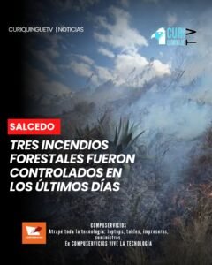 El personal del Cuerpo de Bomberos del cantón Salcedo ha intervenido en los últimos días para controlar tres incendios forestales registrados en diferentes puntos del territorio. Las acciones permitieron atender oportunamente las emergencias.