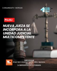 La Unidad Judicial de Pujilí cuenta con una nueva jueza para el área Multicompetente. La incorporación tiene como objetivo incrementar el número de administradores de justicia y fortalecer la atención a los usuarios en la provincia de Cotopaxi.