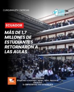 Este 1 de septiembre inició el nuevo año lectivo en la región Sierra y Amazonía. De acuerdo con las cifras anunciadas, alrededor de un millón 700 mil estudiantes y más de 100 mil docentes forman parte del regreso a clases en este nuevo periodo académico.