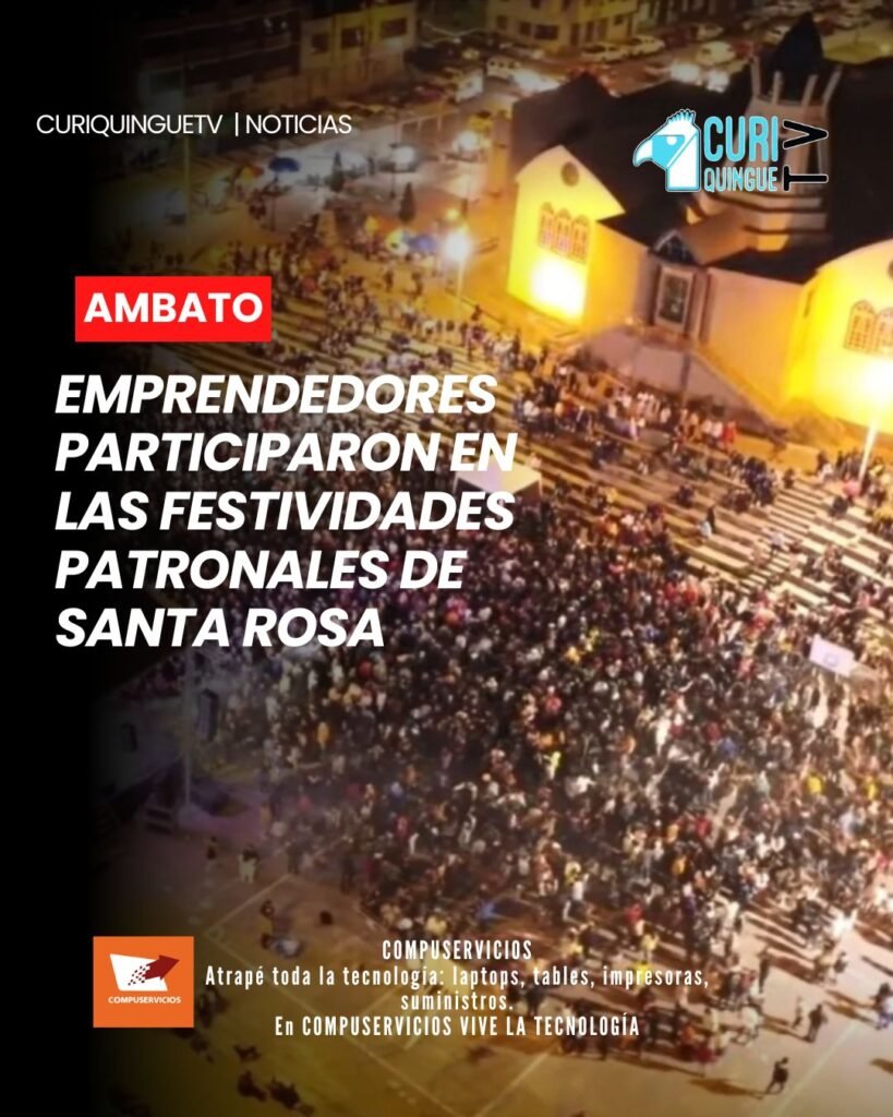 La parroquia Santa Rosa, del cantón Ambato, celebró sus festividades patronales en honor a Santa Rosa de Lima. Como parte de la programación se desarrolló una feria de emprendimientos, donde productores y emprendedores de la localidad exhibieron sus productos y propuestas.