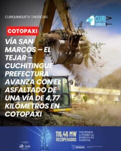 La obra contempla la intervención de 4,77 kilómetros de carretera, con una inversión aproximada de 700 mil dólares y un plazo de ejecución de 180 días. El proyecto busca mejorar la movilidad y conectividad de las comunidades beneficiadas.