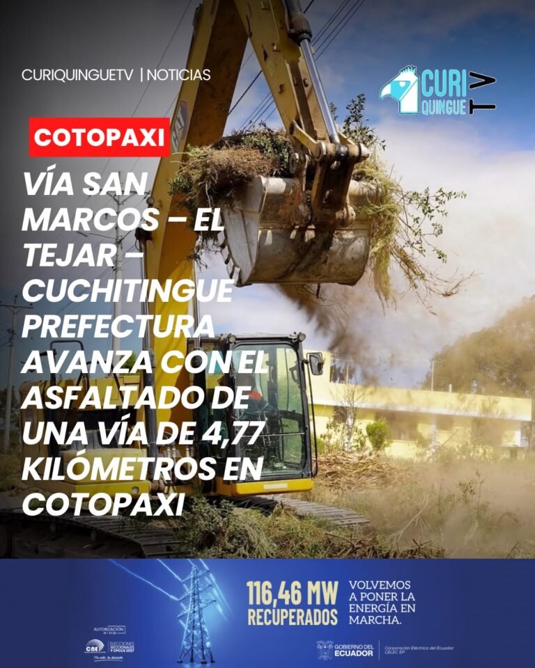 La obra contempla la intervención de 4,77 kilómetros de carretera, con una inversión aproximada de 700 mil dólares y un plazo de ejecución de 180 días. El proyecto busca mejorar la movilidad y conectividad de las comunidades beneficiadas.