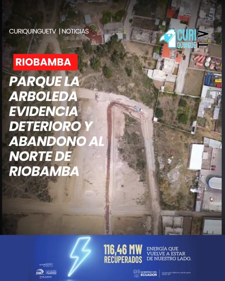 ⚠️🌳 El parque La Arboleda, ubicado en la avenida 11 de Noviembre, al norte de Riobamba, evidencia un preocupante deterioro en parte de su infraestructura.