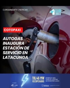 En Latacunga se realizó la inauguración de la estación de servicio Autogas, que incorporará el abastecimiento de Gas Licuado de Petróleo (GLP) para el sector del transporte comercial, especialmente para los taxistas. La iniciativa busca ampliar las alternativas de abastecimiento para este sector.