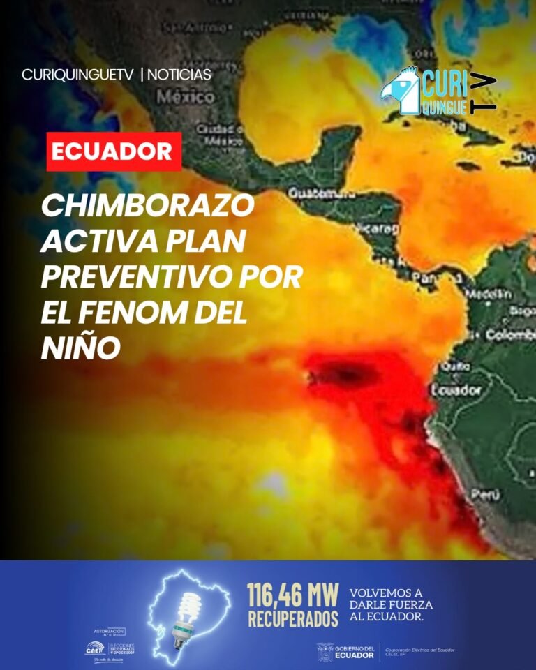 El Ministerio de Infraestructura y Tecnología activó un plan preventivo en la provincia de Chimborazo con el propósito de reducir posibles afectaciones ante la presencia del fenómeno de El Niño.