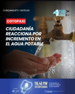 El incremento en el precio del consumo de agua potable genera reacciones entre los habitantes de Riobamba. Hasta el momento, ciudadanos señalan que las autoridades municipales no habrían realizado una socialización suficiente sobre las razones que motivaron el aumento.