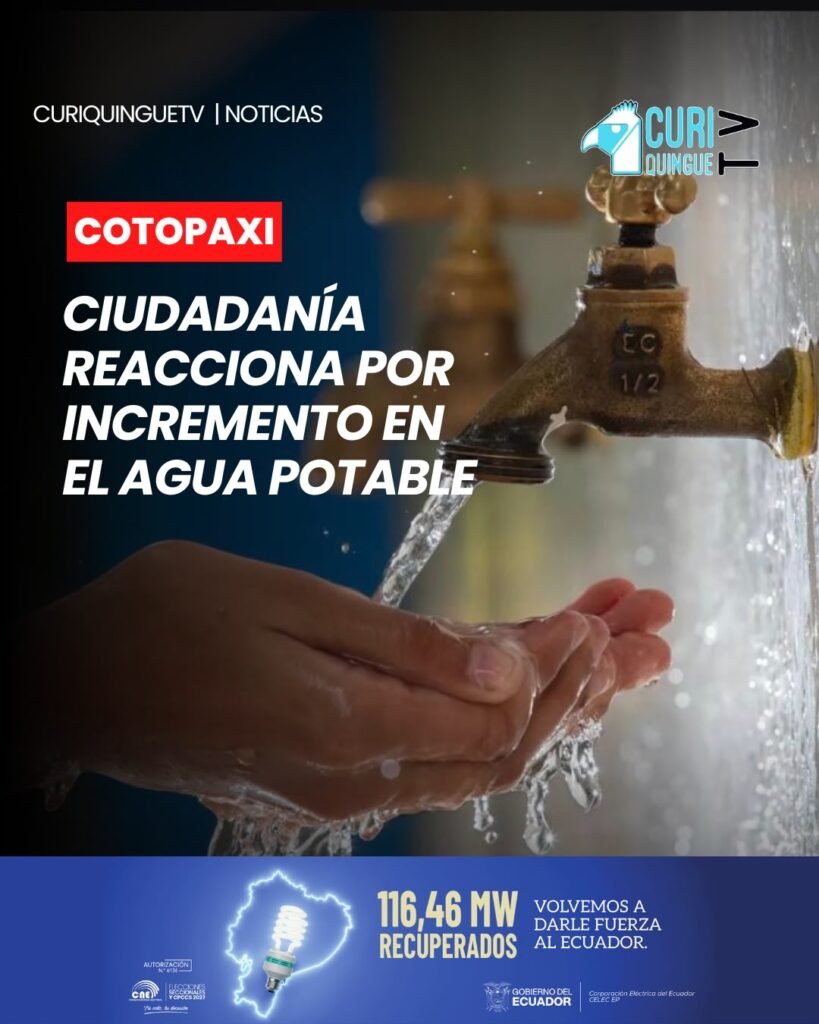 El incremento en el precio del consumo de agua potable genera reacciones entre los habitantes de Riobamba. Hasta el momento, ciudadanos señalan que las autoridades municipales no habrían realizado una socialización suficiente sobre las razones que motivaron el aumento.
