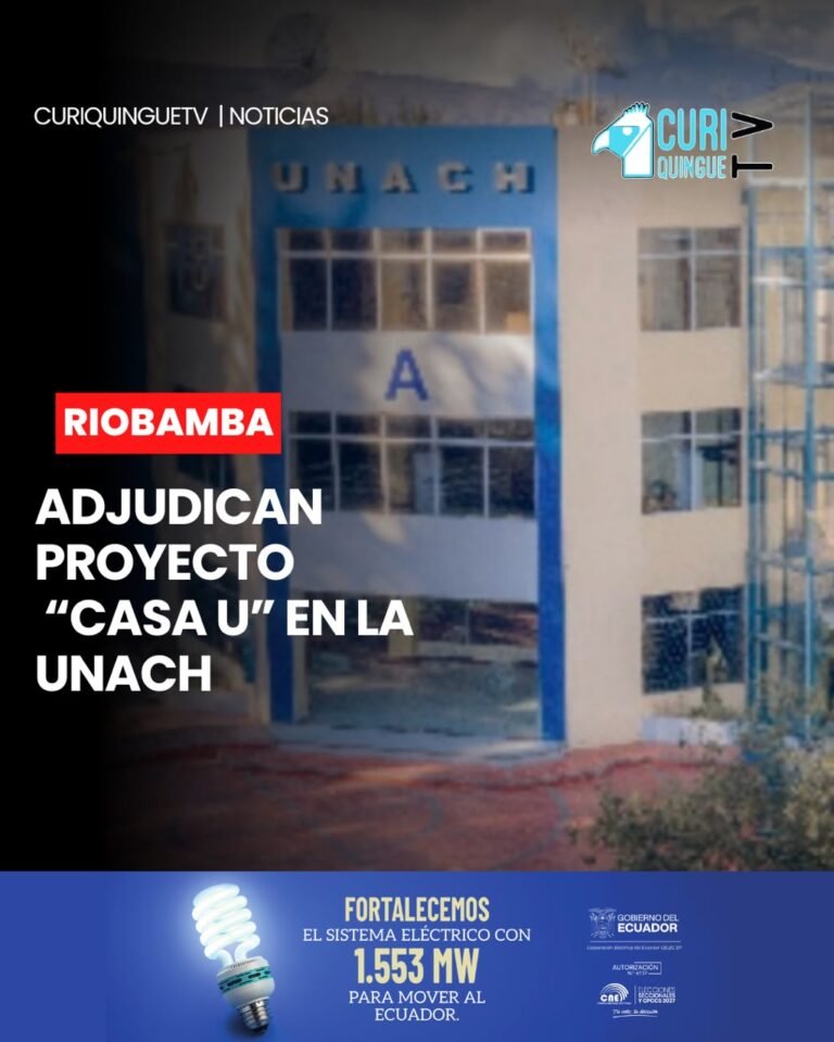 Este jueves se realizó la firma de adjudicación para la ejecución del proyecto denominado “Casa U”, en el campus Édison Riera de la Universidad Nacional de Chimborazo (UNACH).