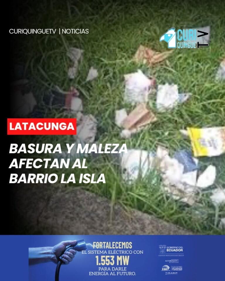 El barrio La Isla, ubicado frente a la pista de bicicross, presenta una imagen preocupante debido a la acumulación de basura y la proliferación de maleza en una de las veredas junto al cerramiento de este espacio deportivo.