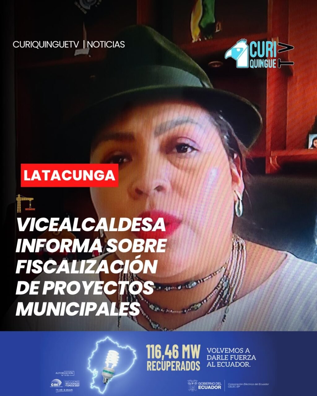 La vicealcaldesa del cantón Latacunga se refirió a las acciones de fiscalización realizadas a los diferentes proyectos que se ejecutan en varios sectores de la ciudad.