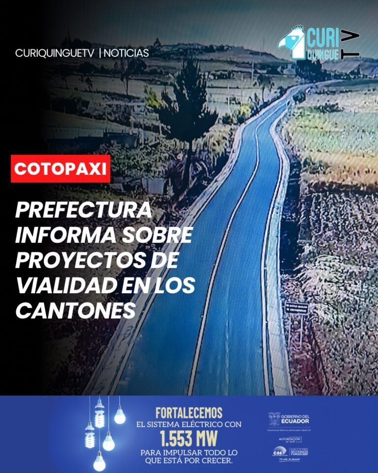 A través del viceprefecto de Cotopaxi se conocieron detalles sobre los diferentes proyectos de vialidad que actualmente se ejecutan en varios cantones de la provincia.