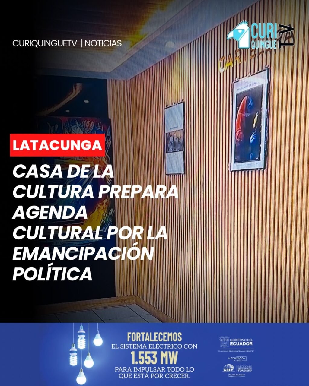 La Casa de la Cultura Ecuatoriana Benjamín Carrión, Núcleo de Cotopaxi, prepara una agenda de siete actividades culturales y artísticas que se desarrollarán durante los meses de octubre y noviembre.