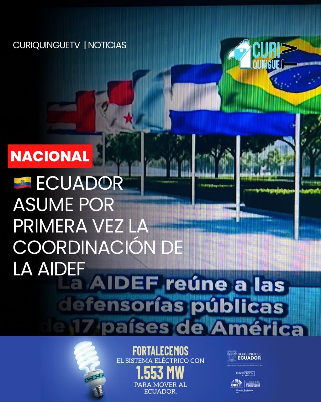 Ricardo Morales, defensor público general del Ecuador, fue elegido coordinador general de la Asociación Interamericana de Defensorías Públicas (AIDEF), durante la sesión de su Consejo Directivo, realizada en Brasil.