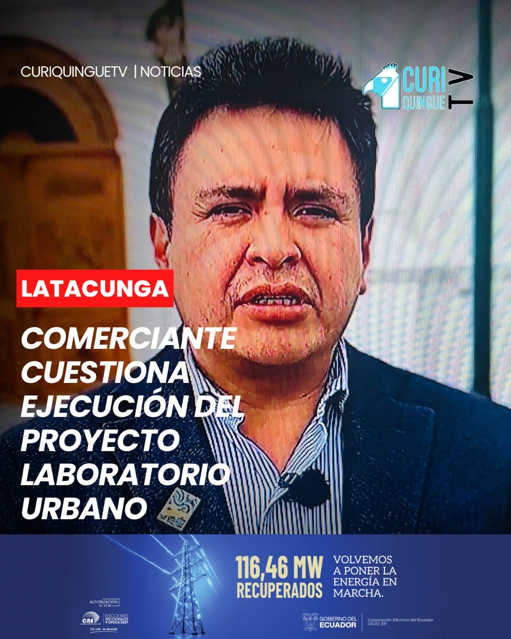 Eran aproximadamente las 09:00 de este miércoles, cuando en la calle Belisario Quevedo, en Latacunga, la propietaria de uno de los locales ubicados en el área donde se ejecuta el proyecto Laboratorio Urbano se acercó a increpar a Carlos González, presidente del Colegio de Arquitectos de Cotopaxi.
